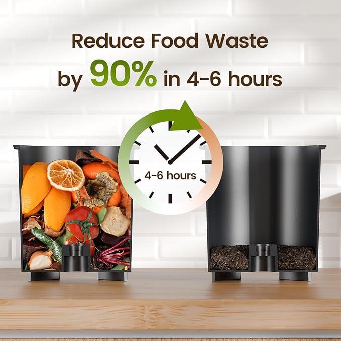 TOPZEE Electric Composter:3L Kitchen Compost Bin Countertop Indoor Odorless - Image 3