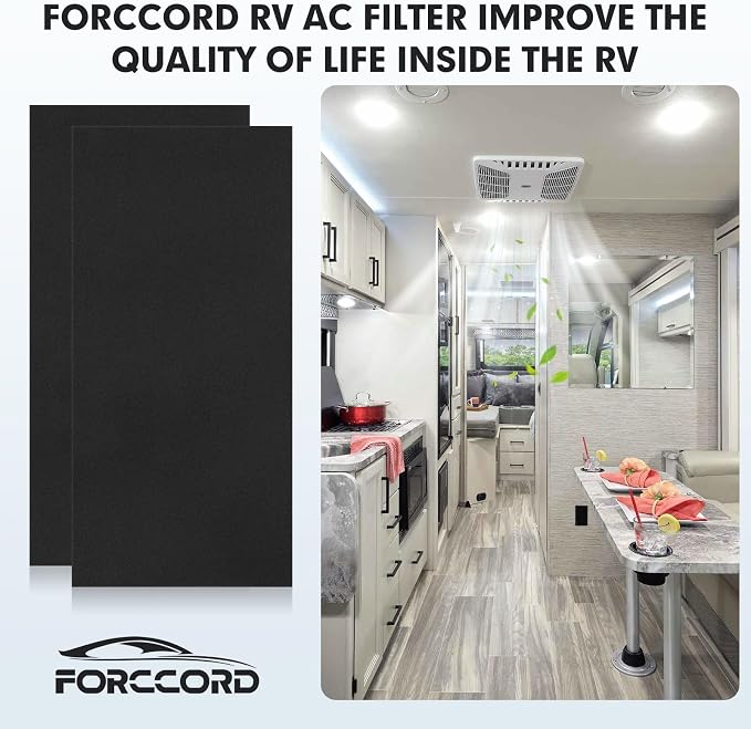2-PACK RV A/C Filter 16 x 40 x 1/4 Inches Can Cut to Fit RV Air Conditioner - Image 2