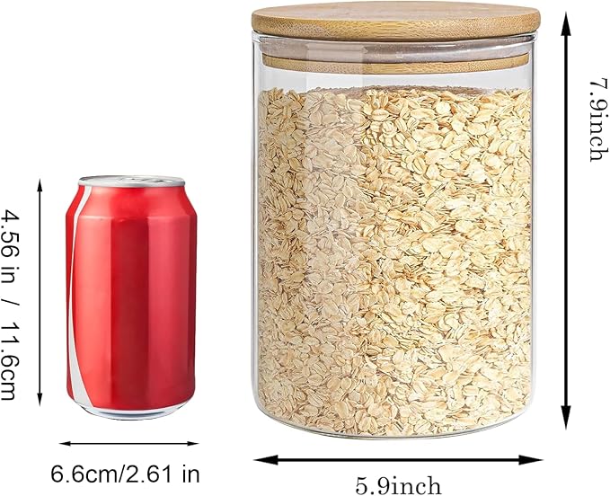 Glass Storage Jars Set Elegant Containers - Image 2