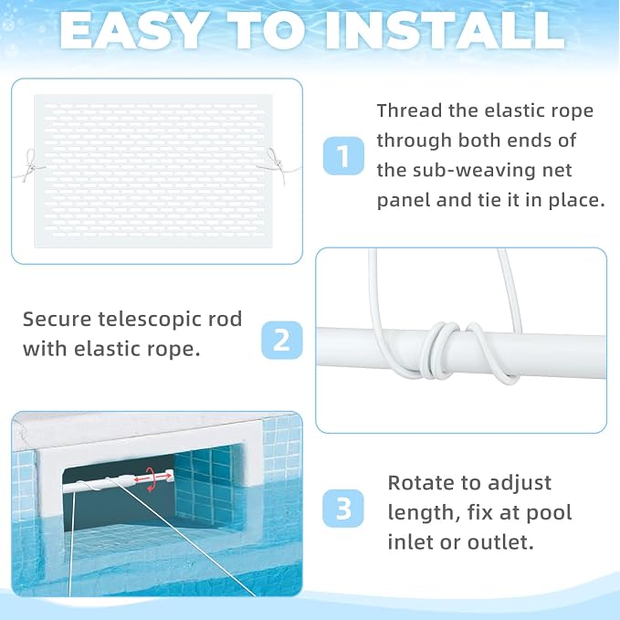 Pool Skimmer Guard Kit Pool Skimmer Screen Net Skimmer Catcher Leaf Shield Net - Image 8