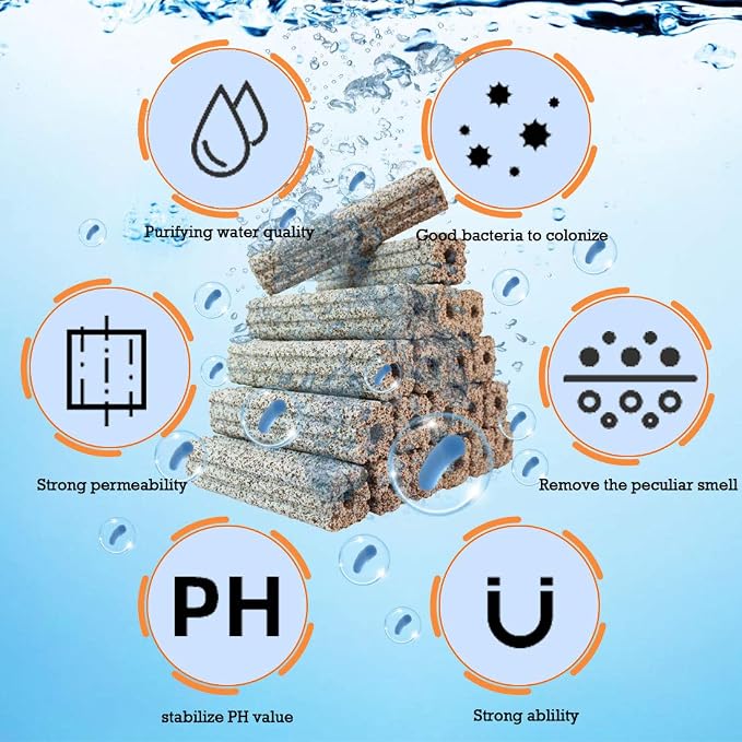 PINVNBY 20 Pcs 6.2-Inch Large Aquarium Filter Media Fish Tank Ceramic Media - Image 4