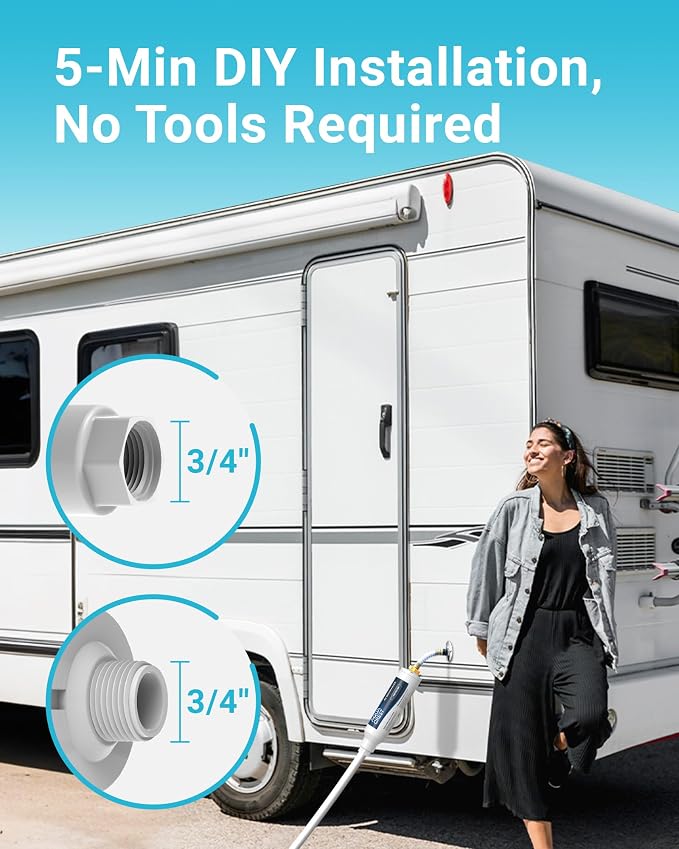 AQUA CREST RV Inline Hose Water Filter, Garden and Camper, NSF Certified - Image 7