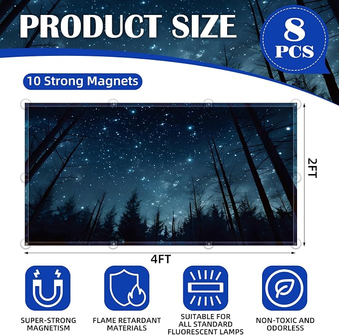 ANGSYLTH 8 Pcs Fluorescent Light Covers - Image 2
