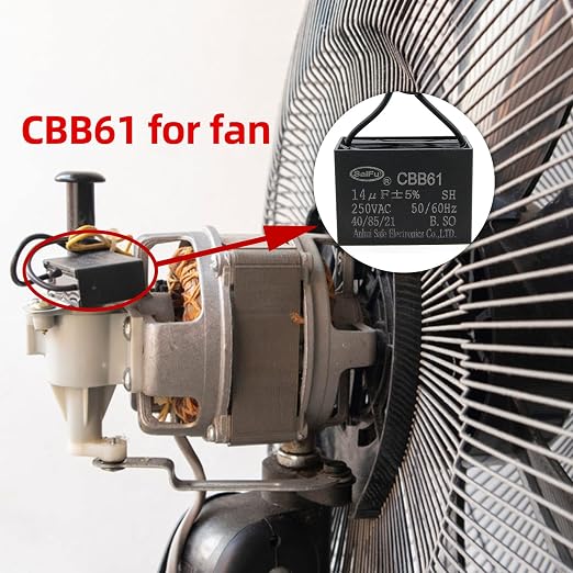 CBB61 Capacitor 14uf 250V AC Ceiling Fan 2 Wire 50/60Hz - Image 4