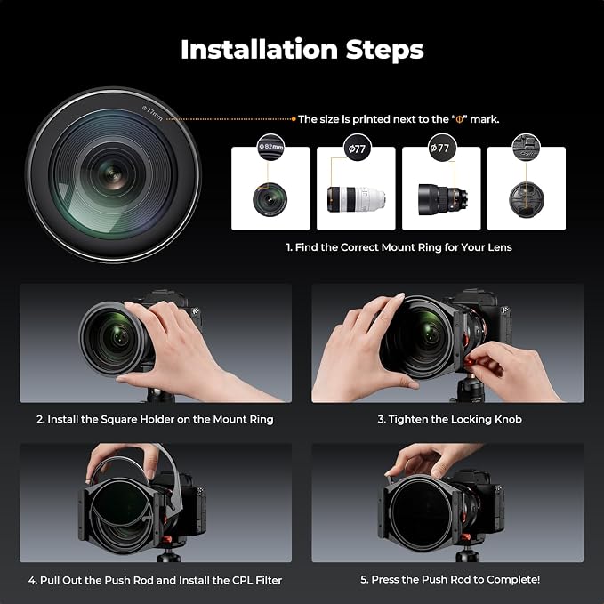 K&F CONCEPT X PRO Square Filter Holder System Kit - Image 6
