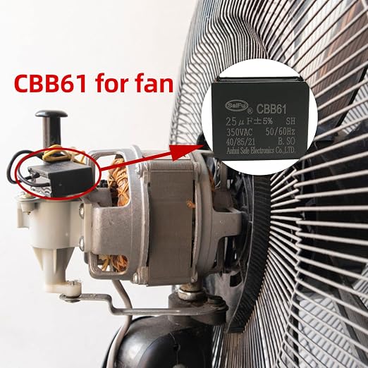CBB61 Capacitor 25uf 350V AC Ceiling Fan 2 Wire 50/60Hz - Image 4