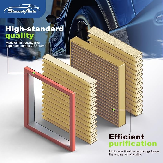 Engine & Cabin Air Filter Set for Volkswagen Atlas 2018-2024 2025 2026 2.0L - Image 3