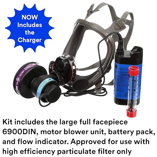 3M Powerflow Powered Air Purifying Respirator Kit 6900PF, Face-Mounted - Image 2