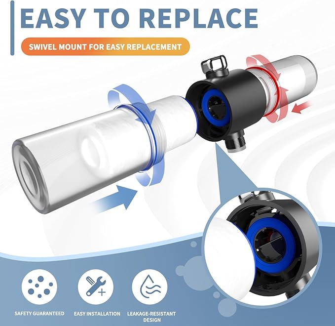 Replacement Filters for Weddell Duo Shower System - High-Performance Removal of Chlorine, PFAS, Contaminants | Promotes Skin & Hair Wellness (2Blue+2Red)