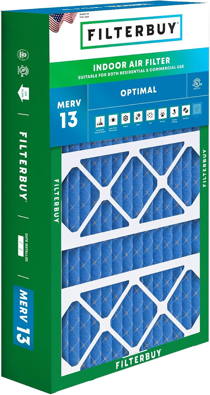Filterbuy 17x26x4 Air Filter MERV 13 Optimal Smoke & Allergy Defense, by Filterbuy