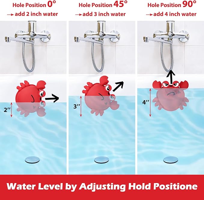 Koluti Silicone Bathtub Overflow Drain Cover, Bath Drain Stopper with 8 Suction Cups, Fun Grab Tub Spa Accessories Gift Bathroom Essentials, Red