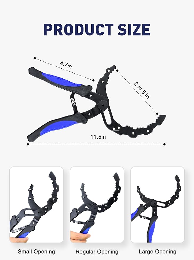 SMART JERRY - Adjustable Oil Filter Wrench | Self-Adjusting Oil Filter Removal - Image 2
