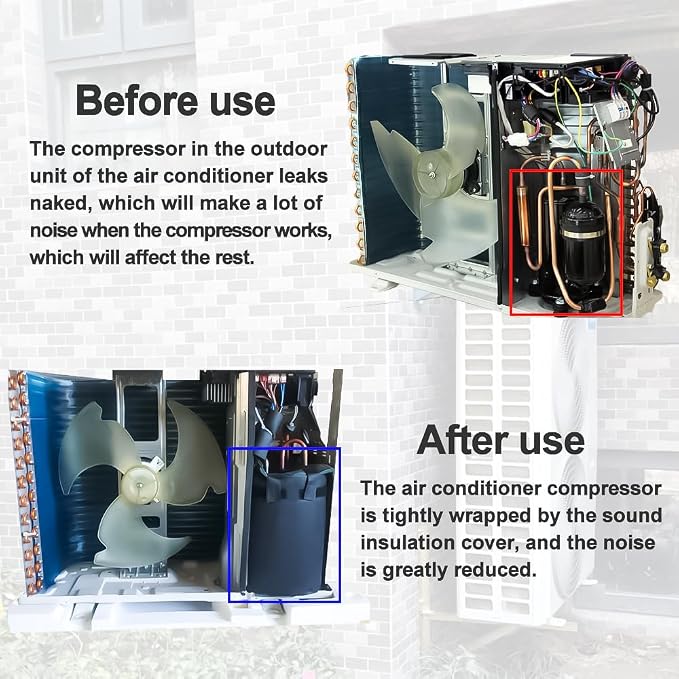 10-15db Noise Reduction Air Conditioner Compressor Sound Blanket, Ac Compressor - Image 3