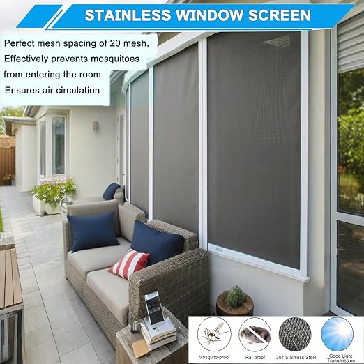 Stainless Steel Mesh Screen 20Mesh 304, 15.7" x 147" Metal Mesh Screen - Image 7