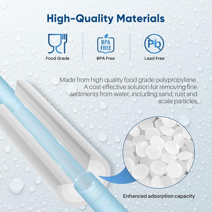 PUREPLUS 5 Micron 10" x 2.5" Whole House Sediment Home Water Filter Cartridge - Image 7