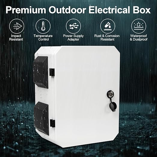 Outdoor Electrical Box with Key Lock, 12V Cooling Fan & Temperature Controller - Image 2