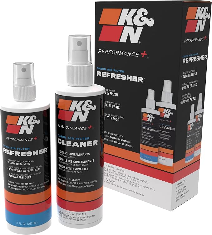 K&N Cabin Filter Cleaning Kit: Spray Bottle Filter Cleaner and Refresher Kit; by KNEngineeringInc