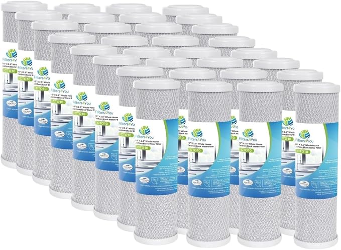 CFS – 32 Pack Carbon Block Water Filter Cartridge Compatible by CompleteFiltrationServices