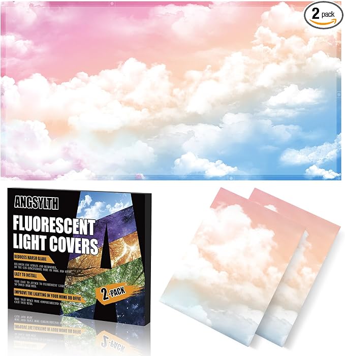 ANGSYLTH 2 Pcs Fluorescent Light Covers by ANGSYLTH