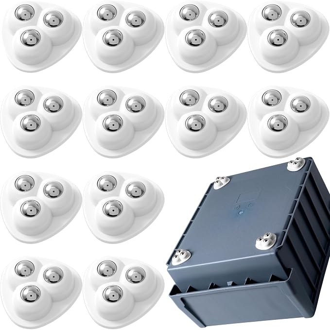 12 Pcs Mini Caster Wheels, Self Adhesive Caster Wheels, 360° Swivel Appliance by Unknown
