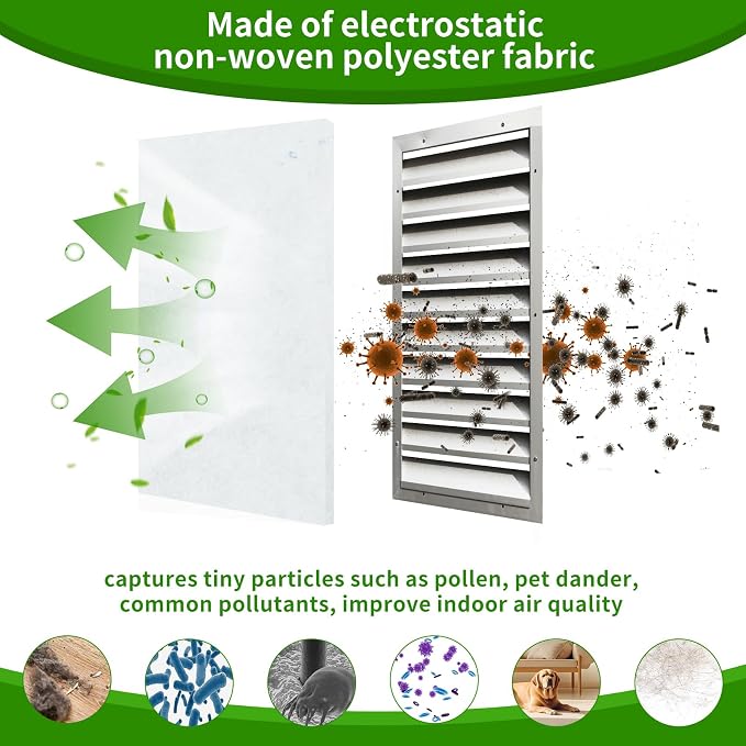 Air Vent Filters 20x100 Inch, Electrostatic Filter Media, Cut-to-Size Air - Image 2