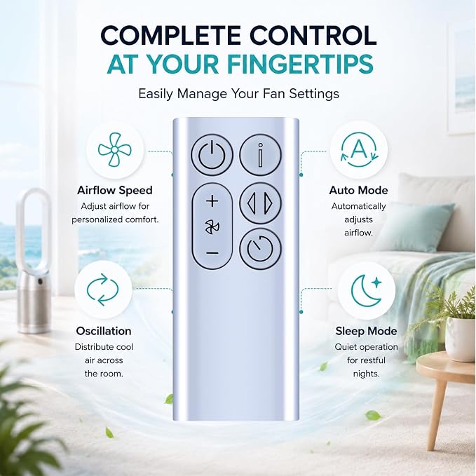 Replacement Remote Control for Dyson Cool Fan Air Purifier Fan BP01 | Only - Image 3