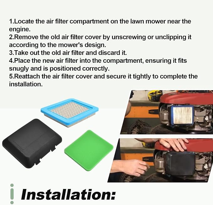 Air Filter with Cover Kit Compatible with Husqvarna HU800AWD HU800BBC HU800HW - Image 5