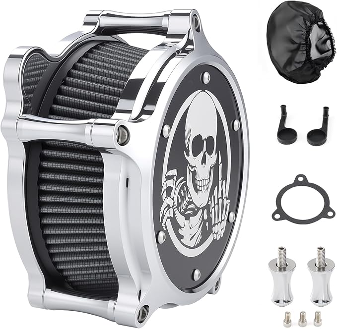Motorcycle Air Cleaner Skull Style Air Filter by Aferrizu