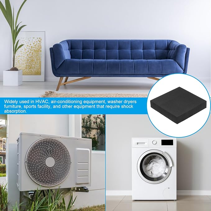 PATIKIL Rubber Anti-Vibration Pads, Air Conditioner, Air Compressor - Image 5