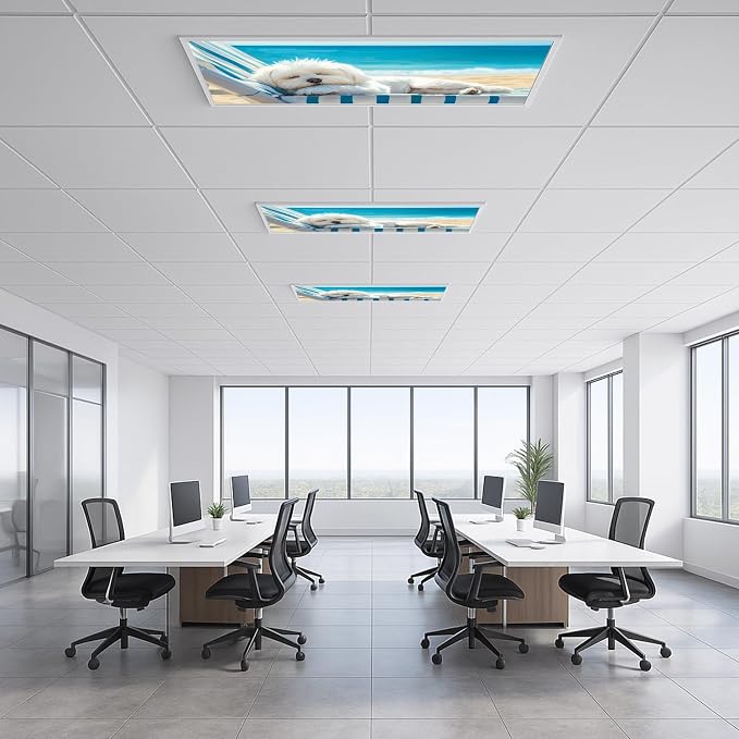 2 Pack Fluorescent Light Covers 4x2 ft Magnetic Light Covers - Image 6