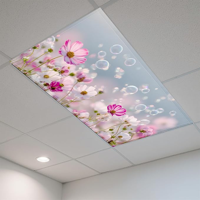 2 Pack Fluorescent Light Covers- 4 x 2 Feet Magnetic Ceiling Light Cover Room - Image 3