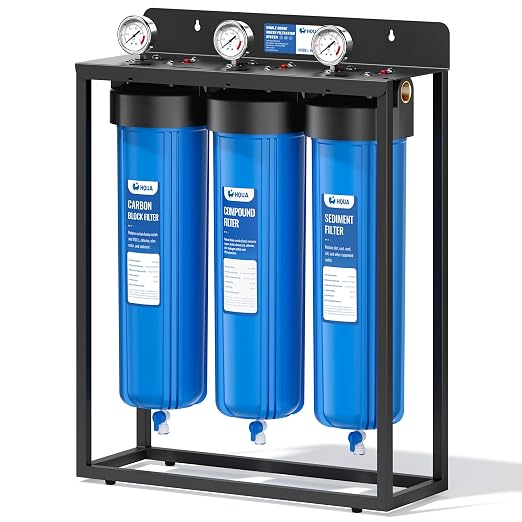 HQUA WF3-02 3-Stage Free-Standing Whole House Water Filtration System, by HQUA
