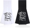 Shimeyao 2 Pcs Christian Cross Football Pitching Towel with Hook and Loop Closure, Cotton Quarterback Sports Towel with Bible Cross for Football Jesus Faith White and Black