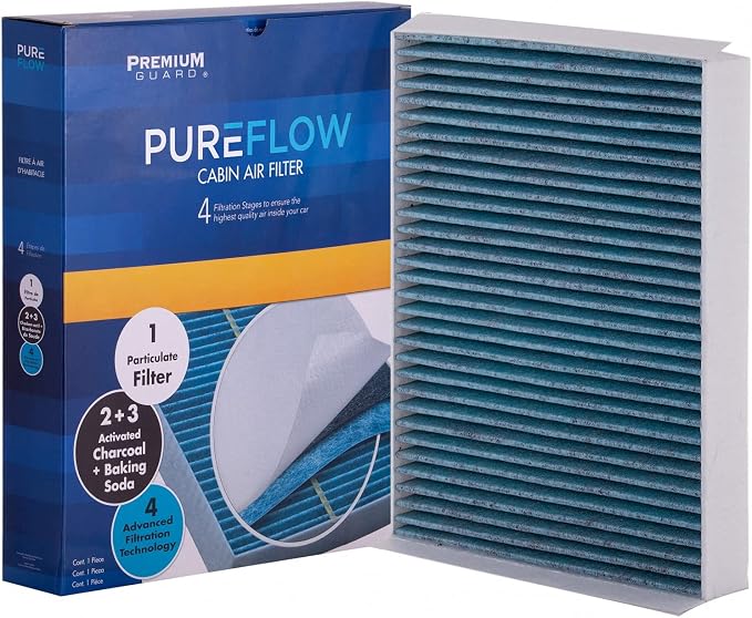 PUREFLOW PC8155X Cabin Air Filter | Fits 2015-2026 Ford Mustang 2.3L, 5.2L; by PremiumGuard