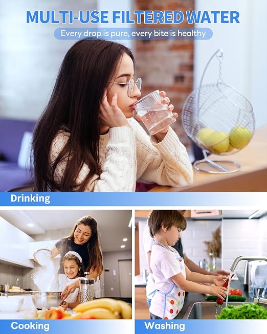 Reverse Osmosis System, Dual RO Water Filter, 800 GPD Fast Flow, 3:1 Pure to - Image 9