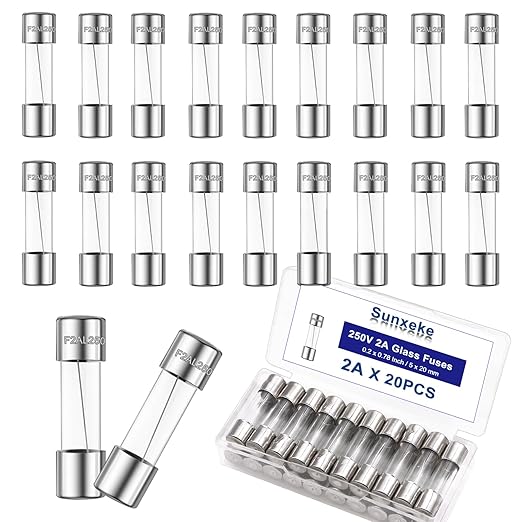 20PCS F2AL250V 5 x 20mm Fast Blow Glass Fuses 2A 2Amp 250V Glass Fuse, 0.2 x by Brandquality-Trustworthy