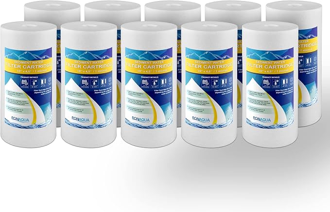 Ronaqua 10" x 4.5" Big Sediment Replacement Water Filter Cartridge, 1 Micron by Ronaqua