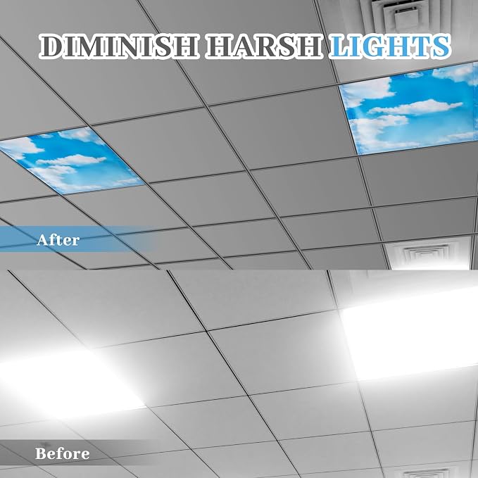 VIHOSE 6 Pcs 2 x 2 ft Fluorescent Light Covers - Image 3