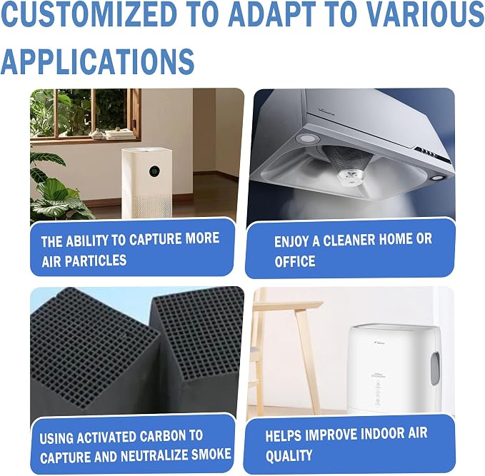 Cut to Fit Carbon Air Filter, Replacement Charcoal Filters, Carbon Pad Pre - Image 4