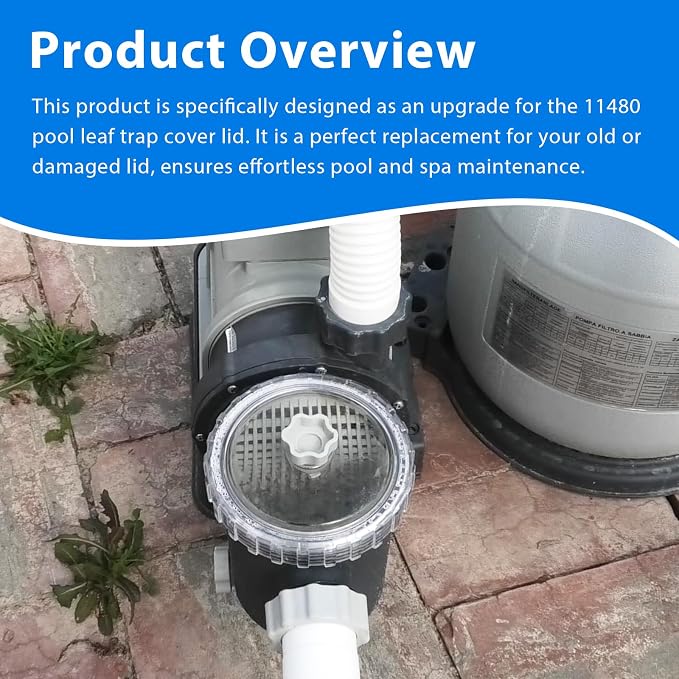 Sand Filter Pump Replacement Parts, 11480 Pool Leaf Trap Cover Lid - Image 6