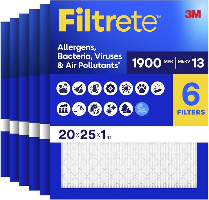 Filtrete 20x25x1 AC Furnace Air Filter, MERV 13, MPR 1900, Premium Allergen by Unknown