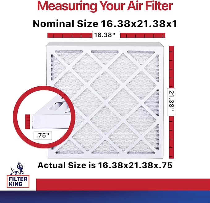 Filter King 16.38x21.38x1 Air Filter | 4-PACK | MERV 11 HVAC Pleated A/C - Image 2