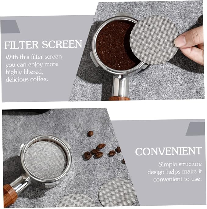 KICHOUSE 2pcs Reusable Espresso Filter Mesh Screen Stainless Steel Espresso - Image 9