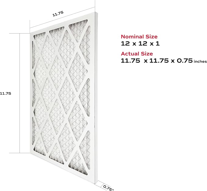True Blue 12x12x1 MERV 11 Allergen Air Filter | Electrostatic Pleated HVAC - Image 2