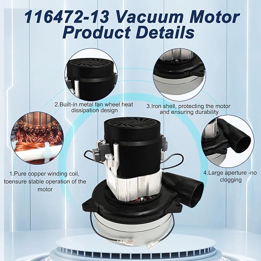 116472-13/116472-00 Vacuum Motor, Electric Vacuums Pump Blower Motor - Image 5