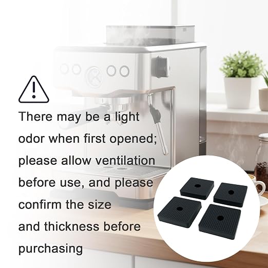 4 Pack-50x50x10 mm Thick Rubber Anti Vibration Pads, Square Rubber Isolation Pad - Image 7
