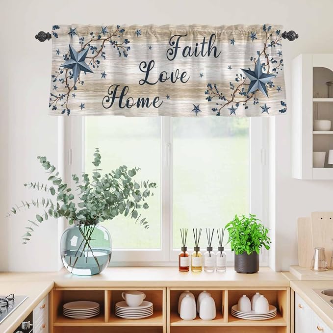 Vintage Country Kitchen Curtains Set 3 Piece - Image 6