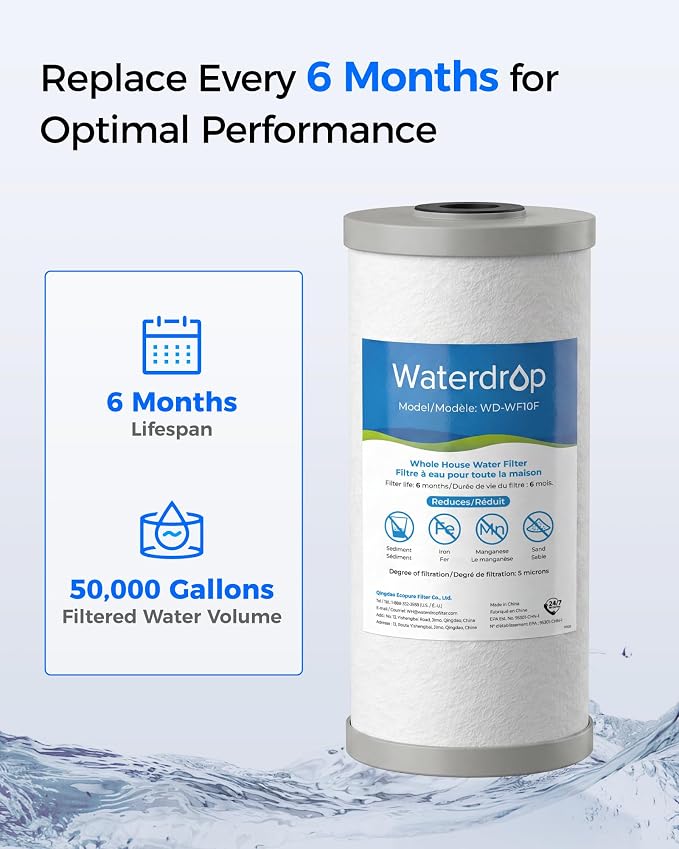 Waterdrop WF10F Whole House Water Filter, Compatible - Image 5