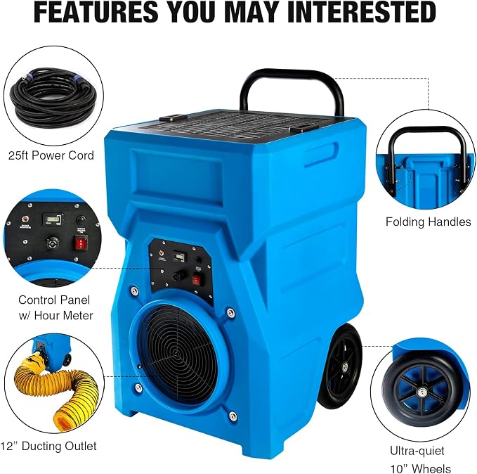 MOUNTO 1000cfm Portable Industrial Air Purifier Negative Air Scrubber - Image 6