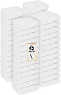 Ample Decor Hand Towel 18 X 28 Inch Pack of 52 600 GSM 100% Cotton,Soft Absorbent Thick Durable Premium Quality, for Hotel, Bathroom, Spa, Daily Use, Gym - Christmas White